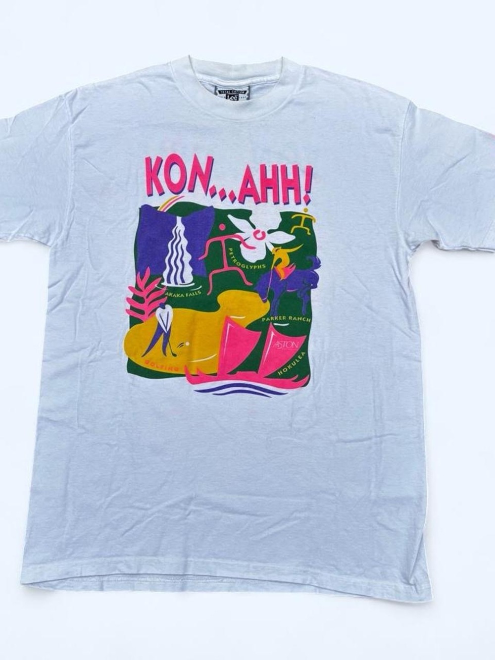 Vintage 90s Aston Hotels & Resorts Hawaii Kon Ahh! Double-Sided Lee Medium Tee